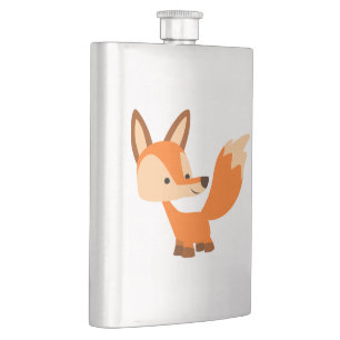 Niedlich Friendly Cartoon Fox Classic Flask Flachmann