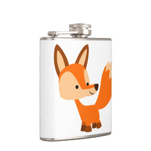 Niedlich Friendly Cartoon Fox Hip Flask Flachmann