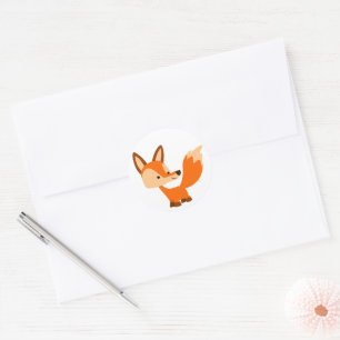 Niedlich Friendly Cartoon Fox Sticker