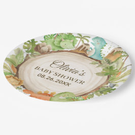 Niedlich Friendly Dinosaur Babydusche Geburtstag Pappteller