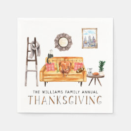 Niedlich Friendsgiving Erntedank Dinner Party Serviette