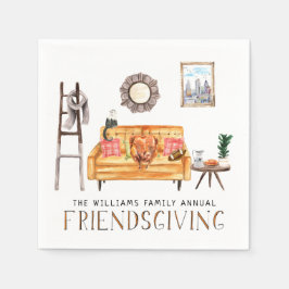 Niedlich Friendsgiving Erntedank Dinner Party Serviette