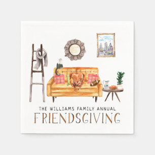 Niedlich Friendsgiving Erntedank Dinner Party Serviette