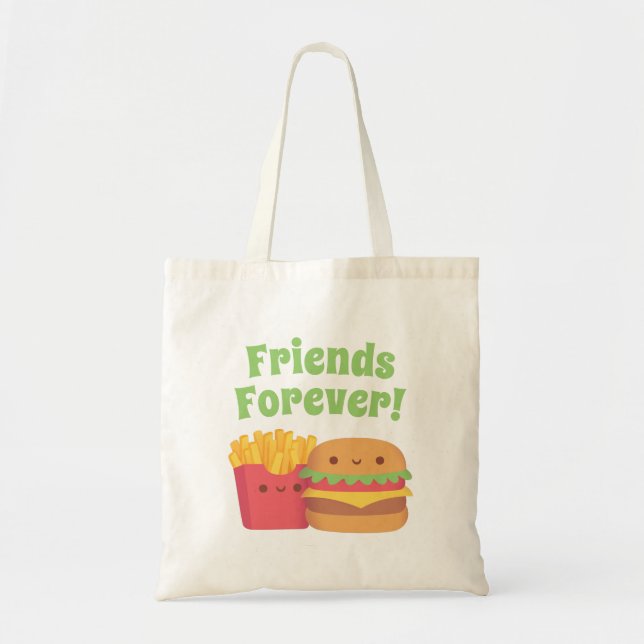 Niedlich Fries and Burger, Friends Forever Tasche (Vorne)