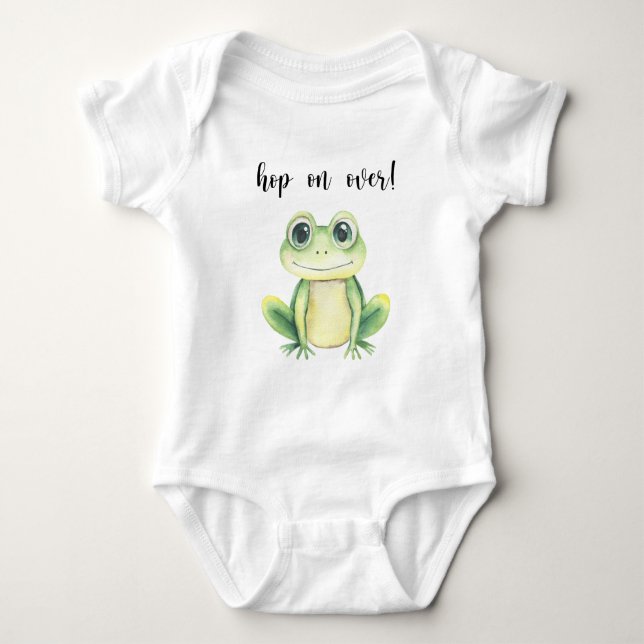 Niedlich Frog Baby Dusche Baby Strampler (Vorderseite)