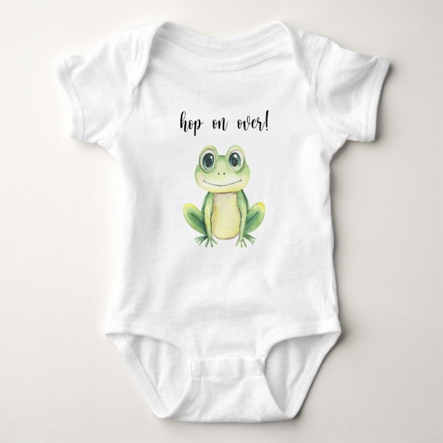 Niedlich Frog Baby Dusche Strampler (Vorderseite)