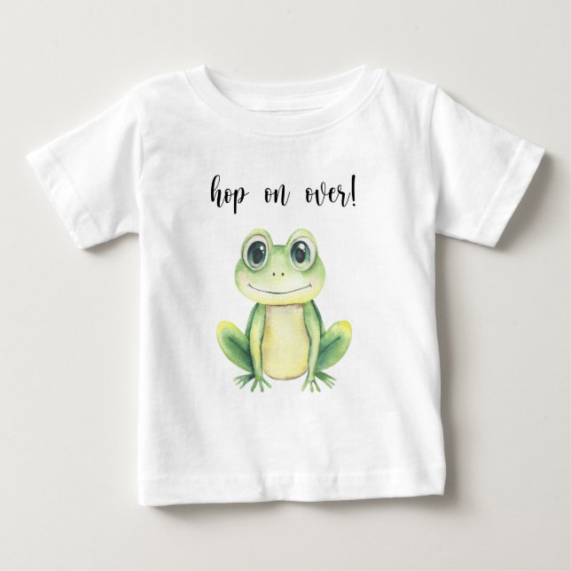 Niedlich Frog Baby Dusche T-shirt (Vorderseite)