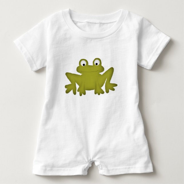 Niedlich Frog Baby Romper T-shirt (Vorderseite)