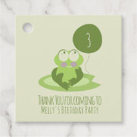Niedlich Frog Birthday Green Ballon Danke
