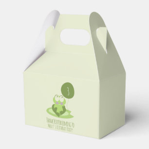 Niedlich Frog Birthday Green Ballon Danke Geschenkschachtel