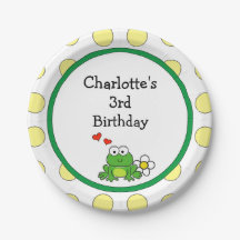 Niedlich Frog Birthday Party Paper Plate