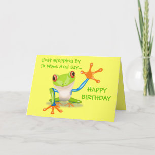 Niedlich Frog Funny Animal Kids Happy Birthday Karte