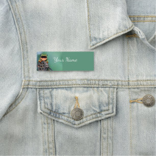 Niedlich Frog Nature Wildlife Name Custom Namensschild