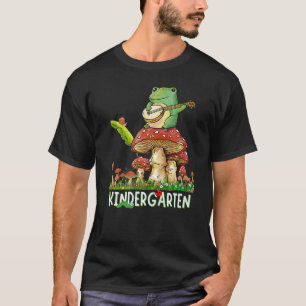 Niedlich Frog Playing Banjo Schnecke Pilz Kinderga T-Shirt