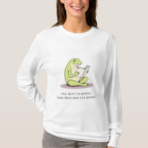 Niedlich Frog Reading Women's Shirt