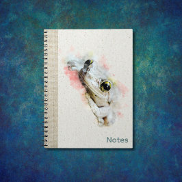 Niedlich Frog Watercolor Einfaches SpiralNotebook Notizblock