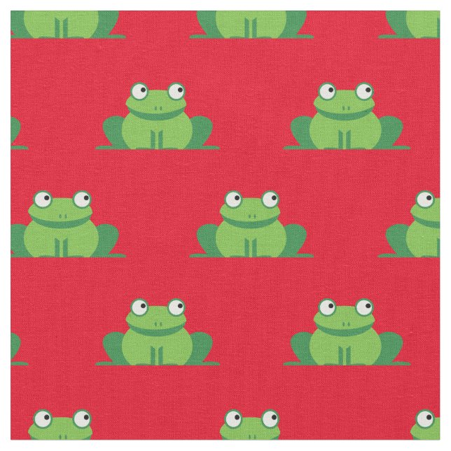 Niedlich Frogs Kinder Baby Kinderzimmer Stoff (Nahaufnahme)