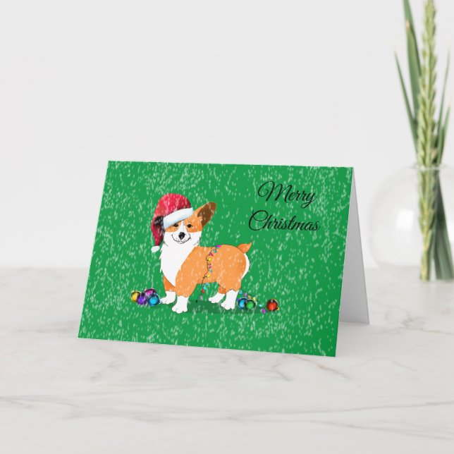 Niedlich Frohe Weihnachten Corgi Dog (Vorderseite)