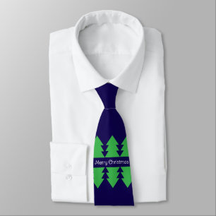 Niedlich frohe Weihnachten Einfache Baumdesign Bla Krawatte