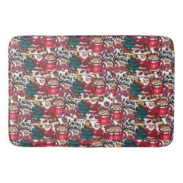 Niedlich frohe Weihnachten - Feiertag Badematte