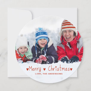 Niedlich frohe Weihnachten Fotokarte für den Url