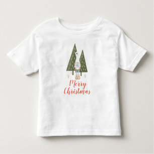 Niedlich Frohe Weihnachten Gnome Bluebird Kleinkind T-shirt