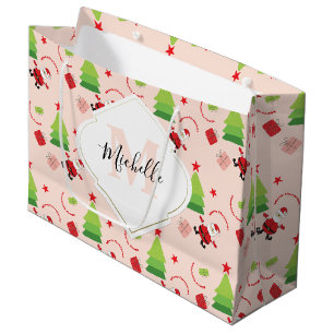 Niedlich frohe Weihnachten Große Geschenktüte