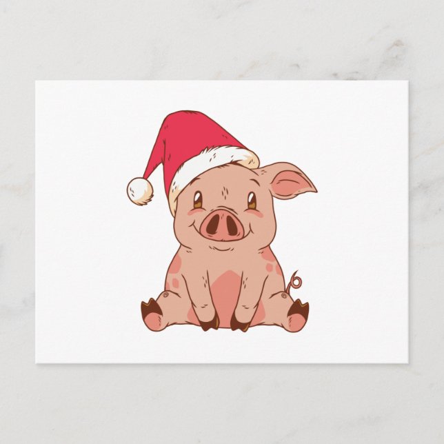 Niedlich frohe Weihnachten Postkarte (Vorderseite)