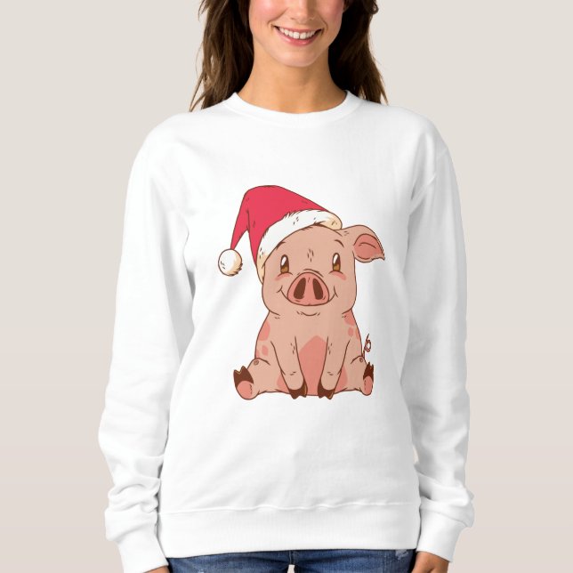 Niedlich frohe Weihnachten Sweatshirt (Vorderseite)