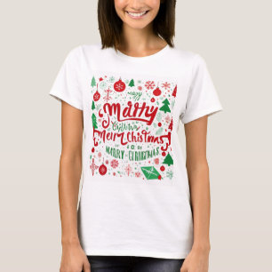 "Niedlich frohe Weihnachten T - Shirt der Frauen -