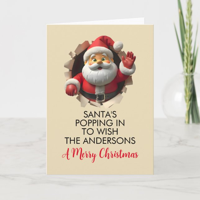 Niedlich frohe Weihnachten vom Weihnachtsmann (Vorderseite)