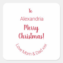 Niedlich frohe Weihnachten von Mama und Vater Mini