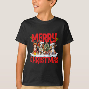 Niedlich Frohe Weihnachts-Beagle Hunde Weihnachtsm T-Shirt