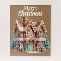 Niedlich Frohe Weihnachts-Lebkuchenhaus