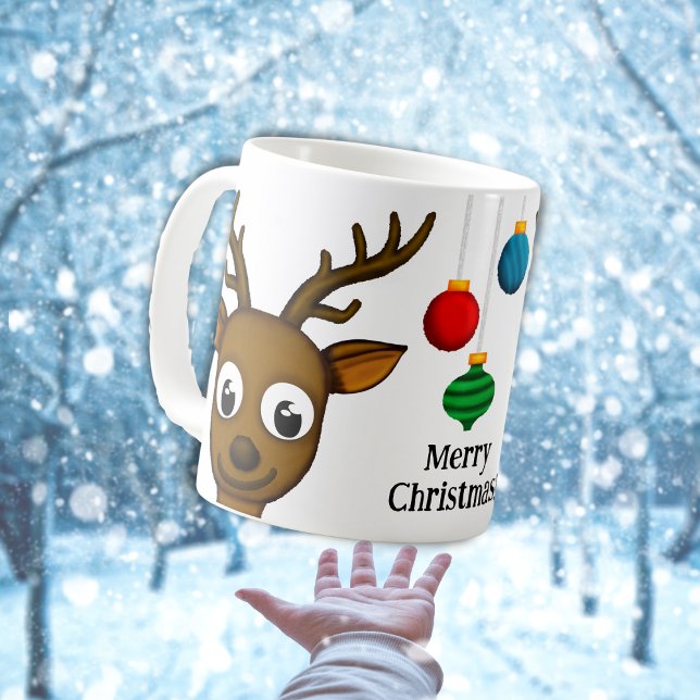 Niedlich Frohe Weihnachts-Rentier Kaffeetasse (Von Creator hochgeladen)