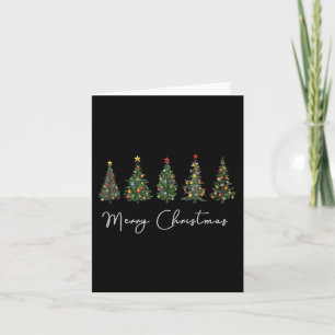 Niedlich frohe Weihnachtsbaum Spaß Frauen Matching Karte