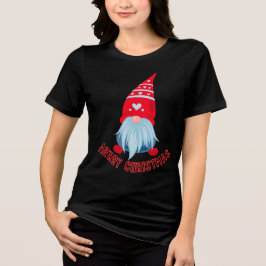 Niedlich frohe Weihnachtsfrauen T - Shirt der Tri-