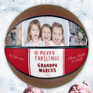 Niedlich frohe Weihnachtsgroßvater 3 FotoCollage Basketball
