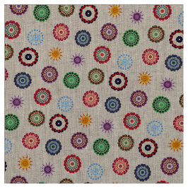 Niedlich fröhliches bunter Boho Weihnachtsmuster Stoff