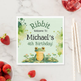 Niedlich Frosch Birthday Party Serviette