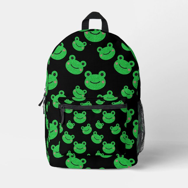 Niedlich Frosch Kids School Bedruckter Rucksack (Vorderseite)