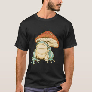 Niedlich Frosch Pilz-Hut-Cotcharcore-Ästhetik Illu T-Shirt