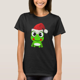 Niedlich Frosch Weihnachtsmannmütze Pet ToChristma T-Shirt