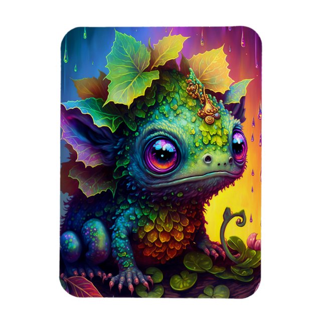 Niedlich Froschmonster Fantasy Art Magnet (Vertikal)