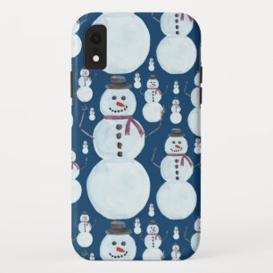 Niedlich Frosty Blue Snowman Wasserfarbmuster Case-Mate iPhone Hülle