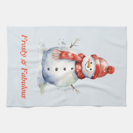 Niedlich Frosty & Fabulous Snowman zu Weihnachten Geschirrtuch