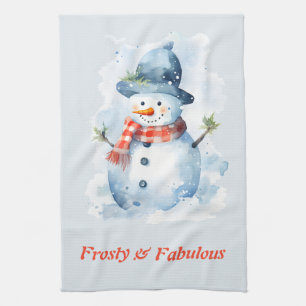 Niedlich Frosty & Fabulous Snowman zu Weihnachten Geschirrtuch