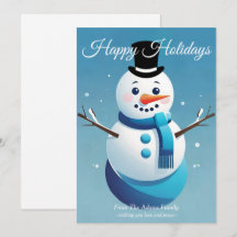 Niedlich Frosty The Snowman Holiday Card