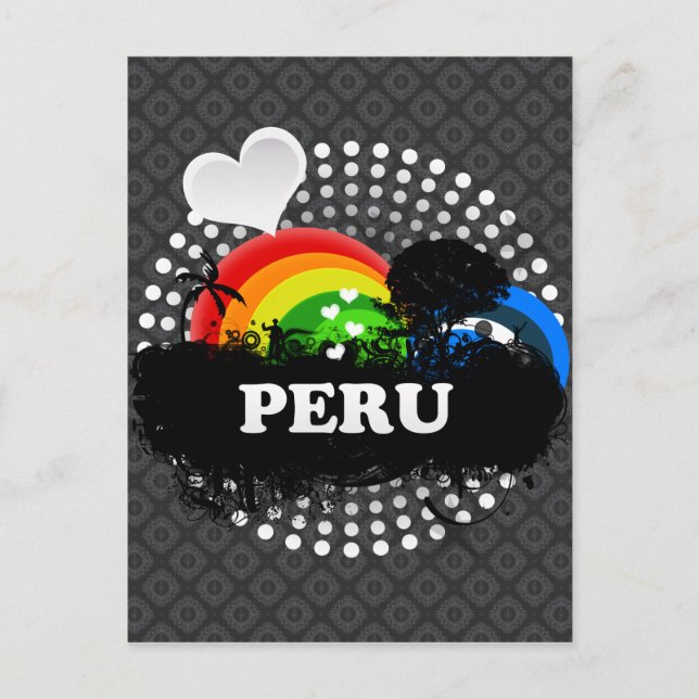 Niedlich Frucht Peru Postkarte (Vorderseite)