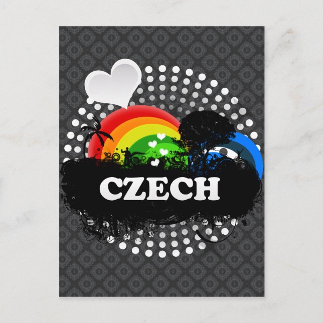 Niedlich Fruchtig Tschechisch Postkarte (Vorderseite)